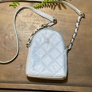 Steve Madden Quilted Light-Bluish-Gray Crossbody Bag